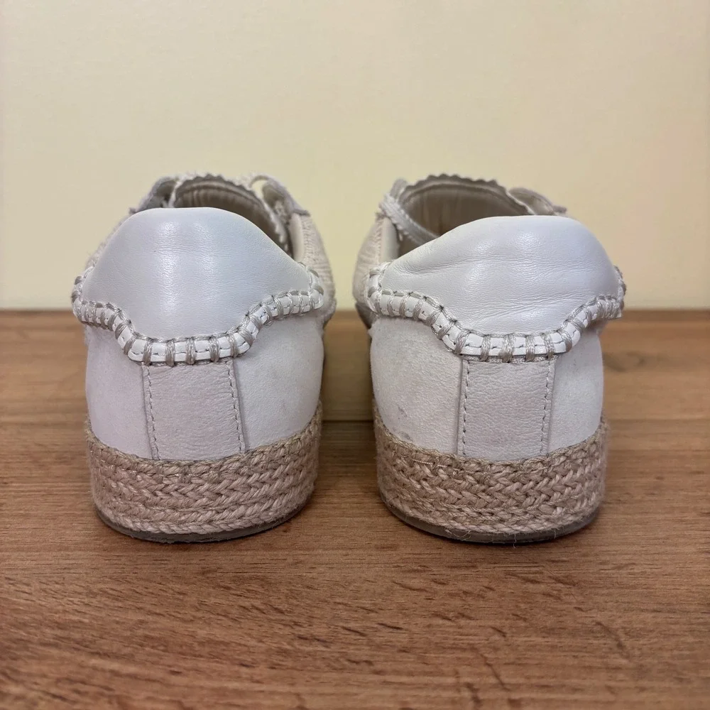 DOLCE VITA Notice Beaded Espadrille Sneakers Natural Burlap Tan Women Size 9
